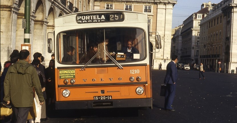 Autocarro 25A para a Portela (Urb. da), Terreiro do Paço (Museu da Carris,  post 1976